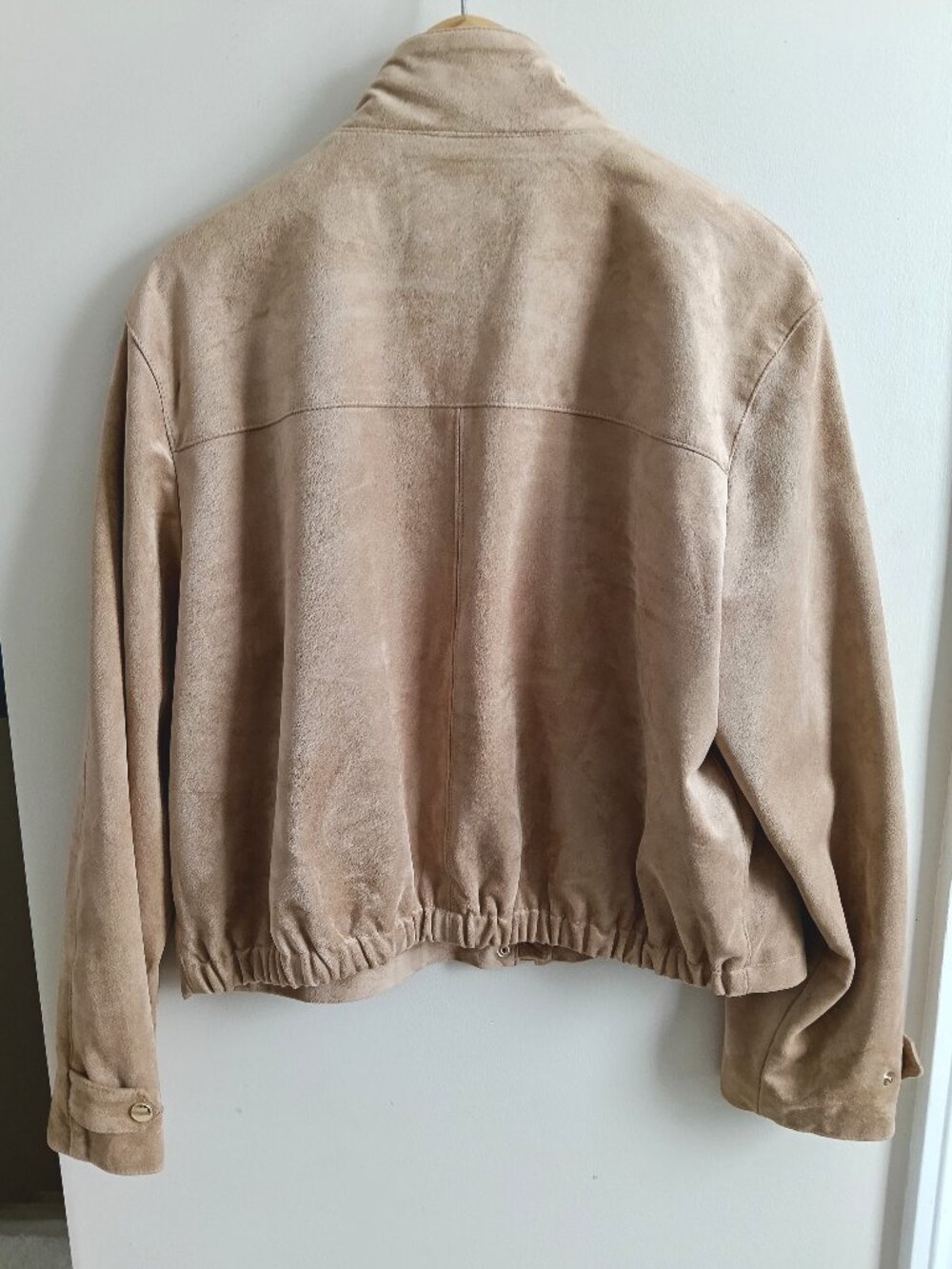 ZARA FAUX SUEDE HIGH-NECK BOMBER JACKET US XL - NWOT - Picture 5 of 16